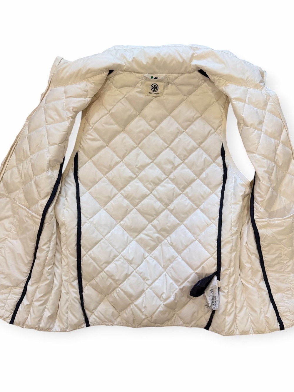 Tory Burch Tory Sport Quilted Packable Vest Ivory Cream M Fall Outfits Preppy - Picture 7 of 14